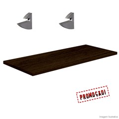 PRATELEIRA RETA AGLOM TABACO C/SUPORTE PLASTICO 25X100CM - PRAT-K