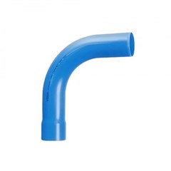 CURVA 90G SOLDAVEL PB IRRIGACAO AZUL 100MM LONGA - VIQUA