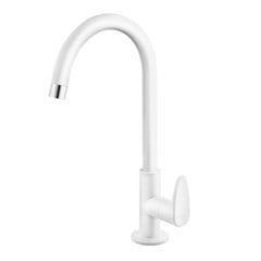 TORNEIRA PLASTICA PIA MESA BICA MOVEL 1/2 ALLURE BRANCA - VIQUA