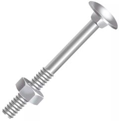 PARAFUSO FRANCES C/PORCA 5/16X5 ZINCADO - CISER