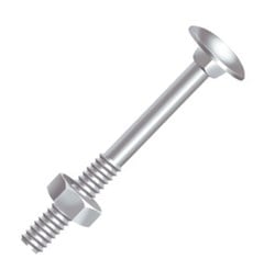 PARAFUSO FRANCES C/PORCA 3/8X6 ZINCADO - CISER