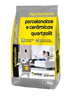 CIMENTO REJUNTE P/PORCELANATOS 5KG BEGE - QUARTZOLIT