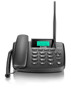 TELEFONE CELULAR FIXO C/FIO GSM 01 CHIP PRETO - ELGIN