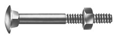 PARAFUSO FRANCES C/PORCA 3/8X11 ZINCADO - CISER