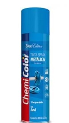TINTA SPRAY METALICA 400ML AZUL - CHEMICOLOR