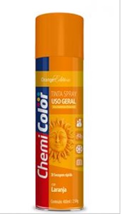 TINTA SPRAY USO GERAL 400ML LARANJA - CHEMICOLOR