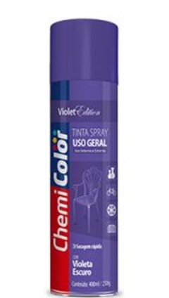 TINTA SPRAY USO GERAL 400ML VIOLETA ESCURO - CHEMICOLOR