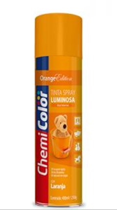 TINTA SPRAY LUMINOSA 400ML LARANJA - CHEMICOLOR