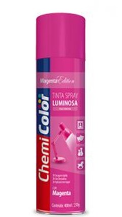 TINTA SPRAY LUMINOSA 400ML MAGENTA - CHEMICOLOR
