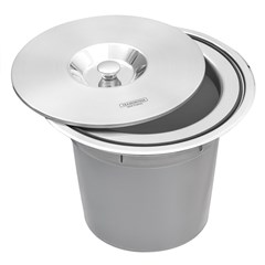 LIXEIRA DE EMBUTIR ACO INOX REDONDA 8LTS CLEAN - TRAMONTINA