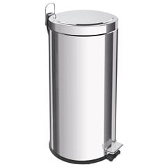 LIXEIRA ACO INOX REDONDA 30LTS C/PEDAL. - TRAMONTINA
