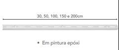 TRILHO P/PRATELEIRA FACILITY BRANCA 150CM S/SUPORTE - PRAT-K