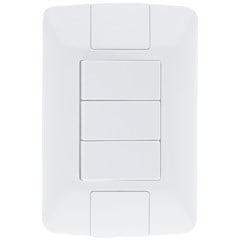 INTERRUPTOR DE EMBUTIR 3 TECLA COM PLACA SIMPLES 6A ARIA BRANCO - TRAMONTINA