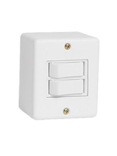 INTERRUPTOR SISTEMA X COM PLACA 2 TECLA 6A SIMPLES BRANCO - ILUMI