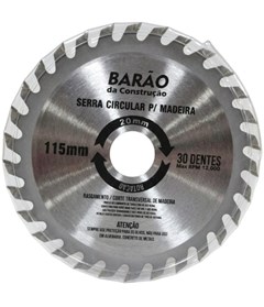 SERRA CIRCULAR P/MADEIRA 115X20MM - BARAO