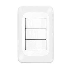 INTERRUPTOR DE EMBUTIR 3 TECLA COM PLACA SIMPLES 10A PIAL POP BRANCO - PIAL