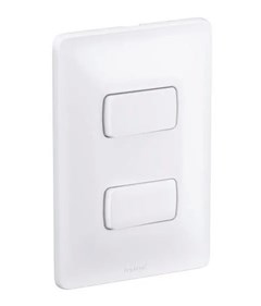 INTERRUPTOR DE EMBUTIR 2 TECLA COM PLACA SIMPLES 10A ZEFFIA - PIAL