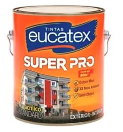 TINTA ACRILICA SEM  BRILHO SUPER PRO 3.6LT AREIA SAARA - EUCATEX