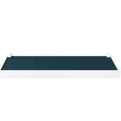 PRATELEIRA RETA AZUL PETROLEO 20X100CM MOLDURA BRANCO - PRAT-K
