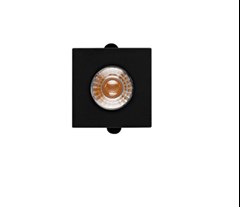 LUMINARIA EMBUTIR LED QUADRADA MINI MOBILI 1 5W 3000K PRETO BIVOLT - STELLA