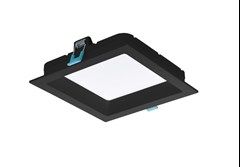 LUMINARIA EMBUTIR LED QUADRADA RECUADA DEEP 12W 3000K PRETO BIVOLT - STELLA