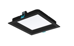LUMINARIA EMBUTIR LED QUADRADA RECUADA DEEP 18W 3000K PRETO BIVOLT - STELLA