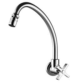 TORNEIRA METAL COZINHA PAREDE BICA MOVEL C47 1/2 1/4V CROMADA - LORENZETTI