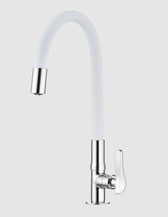 TORNEIRA METAL MESA BICA MOVEL FLEXIVEL W27 1/2 1/4V BRANCA - LORENZETTI