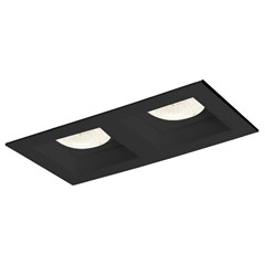 LUMINARIA EMBUTIR FLAT 2 PAR16 GU10 100W PRETO BIVOLT - NEWLINE