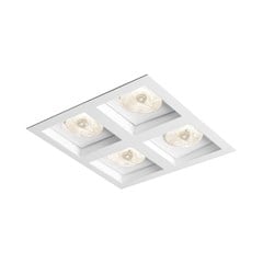 LUMINARIA EMBUTIR FLAT 4 PAR16 GU10 200W BRANCO BIVOLT - NEWLINE