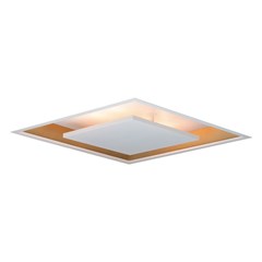 LUMINARIA EMBUTIR LED QUADRADA 16 8W 3000K BRANCO E DOURADO BIVOLT - NEWLINE