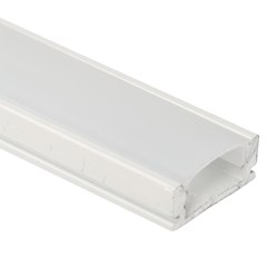 PERFIL SOBREPOR ALUMINIO WAY 1MTX17 4MM BRANCO S/FITA DE LED - LLUMM