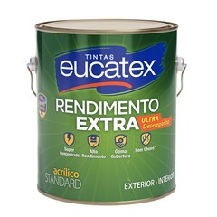 TINTA ACRILICA FOSCO RENDIMENTO EXTRA 3.6LT BRANCO - EUCATEX