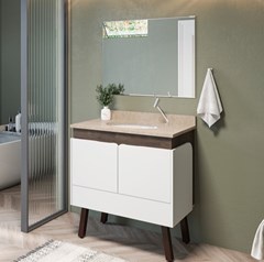 CONJUNTO P/BANHEIRO MDP NEW NERO 800 BOURBON/BRANCO/TRAVERTINO - GAAM