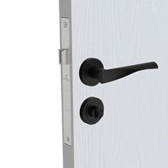 FECHADURA BANHEIRO MOBILI ROS61 PRETA C/ROSETA - SOPRANO