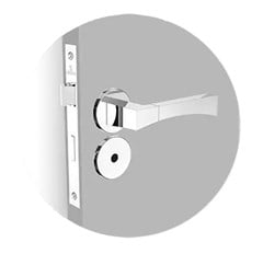 FECHADURA BANHEIRO RETA SENSE ROS38 CROMADA C/ROSETA - SOPRANO