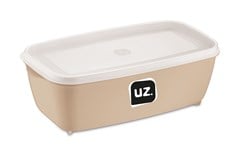 POTE PLASTICO MULTIUSO RETANGULAR 1 5L CAPUCCINO - UZ. UTILIDADES