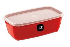 POTE PLASTICO MULTIUSO RETANGULAR 1 5L VERMELHO - UZ. UTILIDADES
