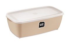 POTE PLASTICO MULTIUSO RETANGULAR 3L CAPUCCINO - UZ. UTILIDADES
