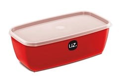 POTE PLASTICO MULTIUSO RETANGULAR 3L VERMELHO - UZ. UTILIDADES