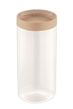 POTE PLASTICO ORGANIZADOR 1 2L TRANSPARENTE/CAPUCCINO - UZ. UTILIDADES