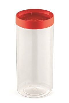 POTE PLASTICO ORGANIZADOR 1 2L TRANSPARENTE/VERMELHO - UZ. UTILIDADES