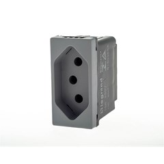 MODULO PIAL PLUS  P/TOMADA 2P+T 10A CINZA - PIAL