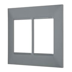 PLACA 4X4 P/ MODULO PIAL PLUS 3+3 PONTOS CINZA - PIAL