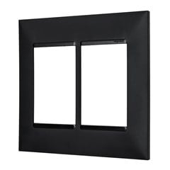 PLACA 4X4 P/ MODULO PIAL PLUS 3+3 PONTOS PRETA - PIAL