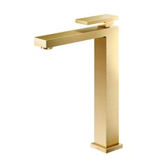 TORNEIRA METAL LAVATORIO BICA FIXA ALTA 1/2 NEW EDGE OURO ESCOVADO - DOCOL