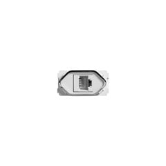 MODULO P/ 1 TOMADA RJ45 BRANCO/CROMADO - DICOMPEL