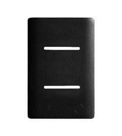 PLACA 4X2 P/INTERRUPTOR C/SUPORTE 2 PONTOS HORIZONTAL PRETO/GRAFITE - DICOMPEL