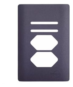 PLACA 4X2 P/ 2 INTERRUPTOR + 2 TOMADA C/SUPORTE HORIZONTAL PRETO/GRAFITE - DICOMPEL