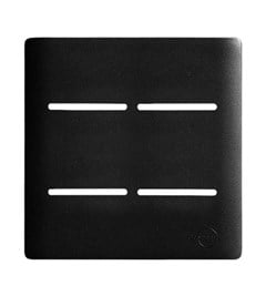 PLACA 4X4 P/INTERRUPTOR C/SUPORTE 4 PONTOS HORIZONTAL PRETO/GRAFITE - DICOMPEL